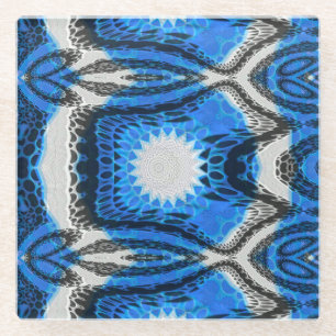 Atomic Blue Glass Coaster