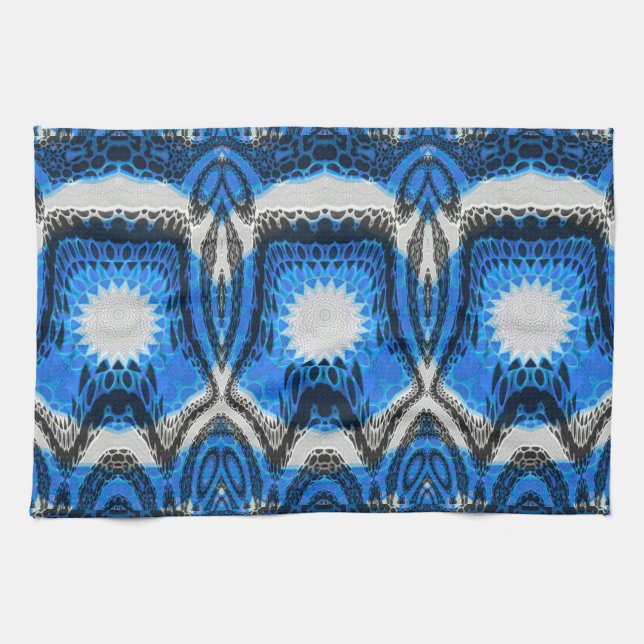 Atomic Blue Tea Towel (Horizontal)
