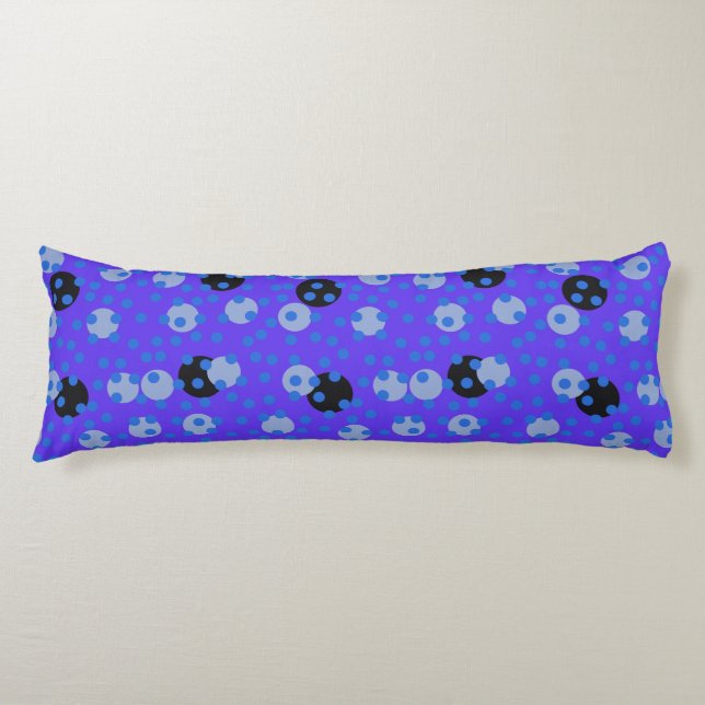 Atomic Blueberry - Retro Polka Dot Dream   Body Cushion (Front)