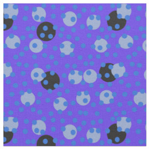 Atomic Blueberry - Retro Polka Dot Dream Fabric