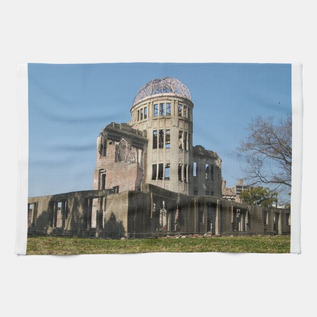 Atomic Bomb Dome, Hiroshima, Japan Tea Towel (Horizontal)