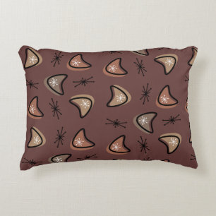 Atomic Boomerangs Starbursts Dark Academia Decorative Cushion