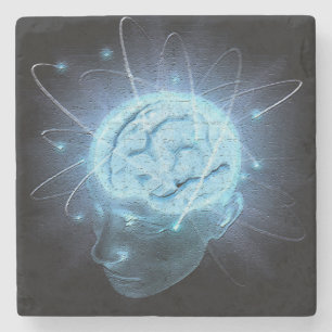 Atomic Brain Stone Coaster