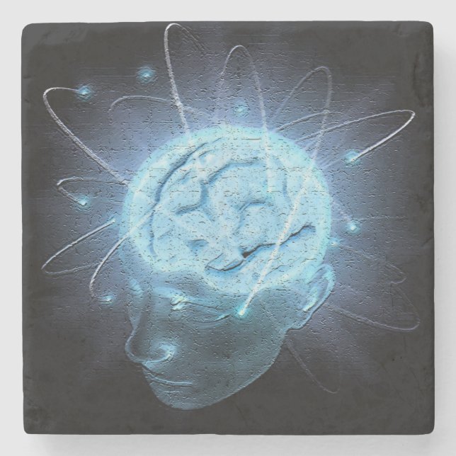 Atomic Brain Stone Coaster (Front)