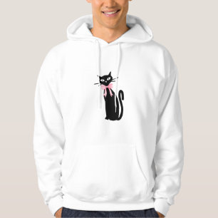 Atomic Cat With Pink Bow Cat Girly Clean Girl Kitt Hoodie