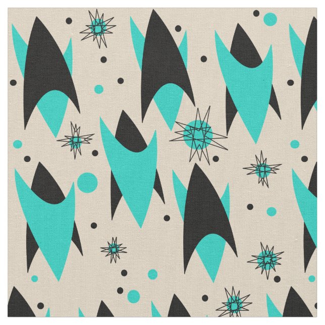 Atomic Chevrons Fabric (Close Up)
