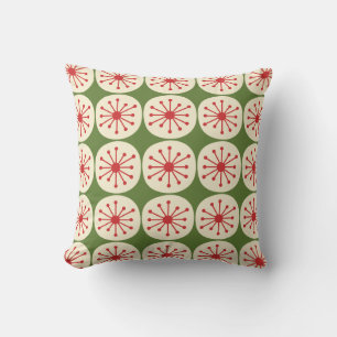 Atomic Christmas Dots Mid Century Modern Xmas Cushion