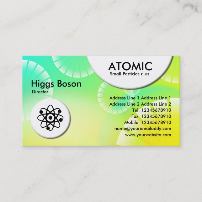 Atomic Circles - Abstract 01 Business Card (Front)