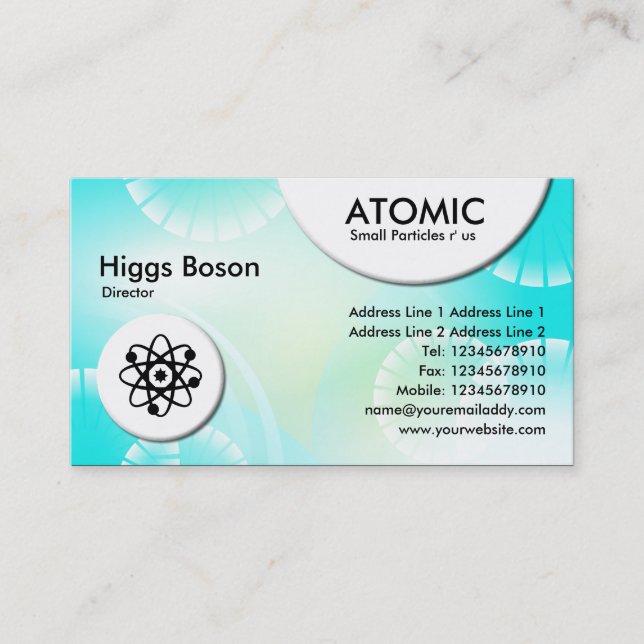 Atomic Circles - Abstract 02 Business Card (Front)