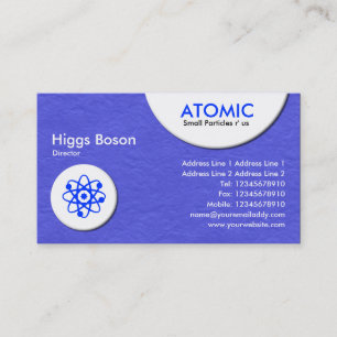 Atomic Circles - Blue Painted Paper Texture Business Card