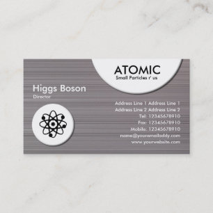 Atomic Circles - Brushed Metal II Texture Business Card