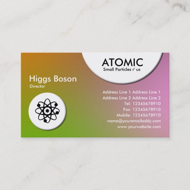 Atomic Circles - Soft Gradients Business Card (Front)