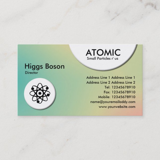 Atomic Circles - Soft Gradients Business Card (Front)
