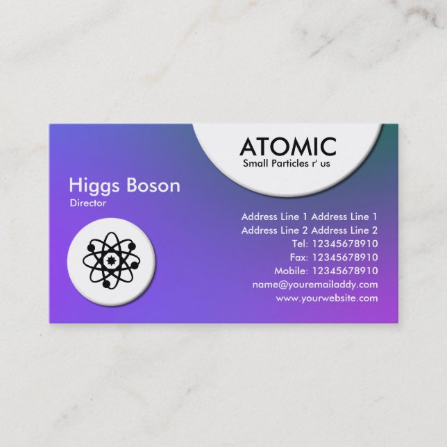 Atomic Circles - Soft Gradients Business Card (Front)