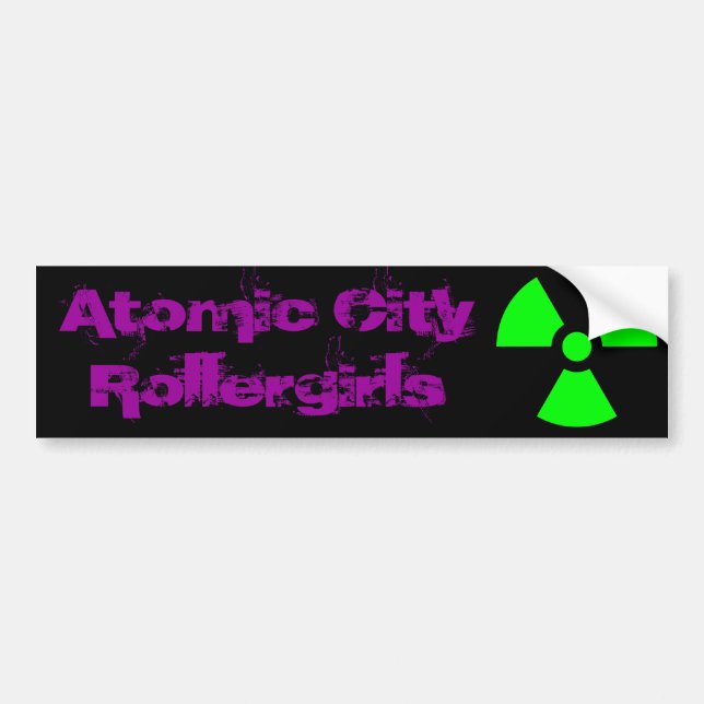 Atomic City Rollergirls Purple Bumper Sticker (Front)