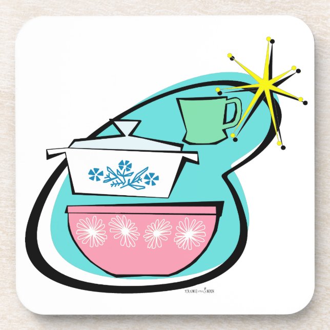 Atomic Cookware Design Hard Plastic Coaster (Front)