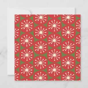 Atomic Dots Midcentury Modern Retro Red and Green
