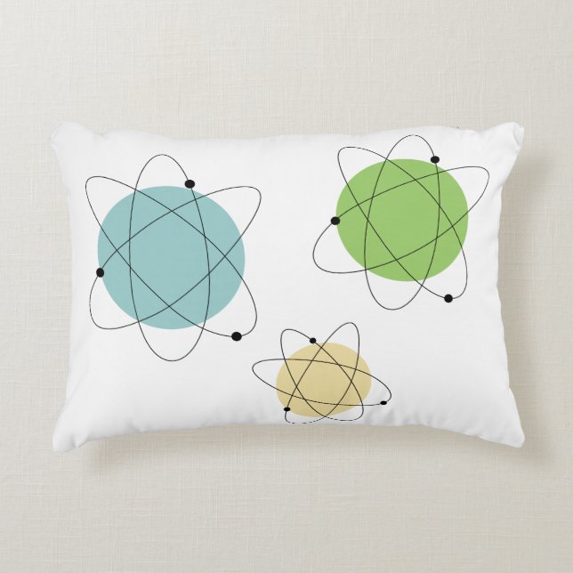 Atomic Elements Mid Century Modern Decorative Cushion (Front)