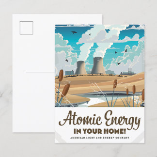 Atomic Energy Commercial  Invitation Postcard