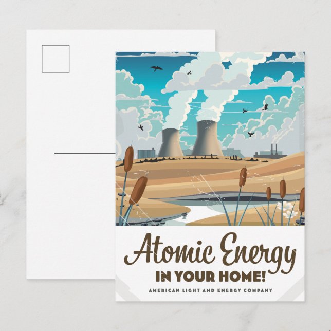Atomic Energy Commercial  Invitation Postcard (Front/Back)