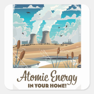 Atomic Energy Commercial Square Sticker