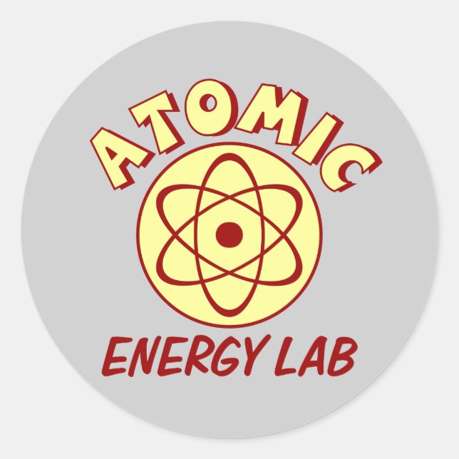 Atomic Energy Lab Classic Round Sticker (Front)