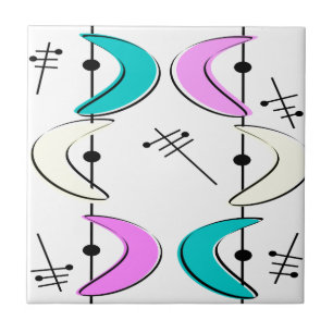 Atomic Era Boomerang Abstracts Tile