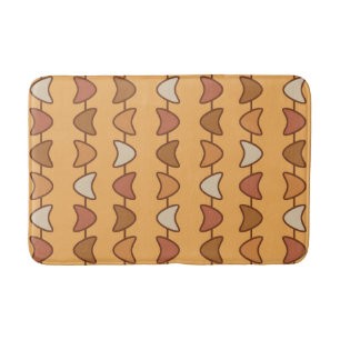 Atomic Era Boomerangs Burnt Orange Bath Mat