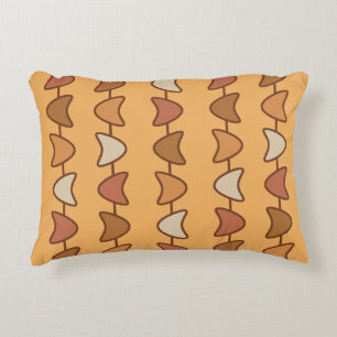 Atomic Era Boomerangs Burnt Orange Decorative Cushion