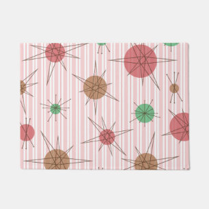 Atomic Era Candy Cane Stripes Doormat