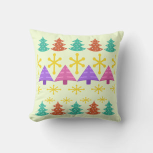 Atomic Era Christmas Trees Kitsch Light Cushion