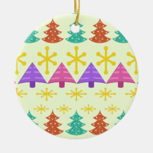 Atomic Era Christmas Trees Kitsch Light Ornament