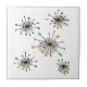 Atomic Era Colourful Starburst Mid Century Retro Tile | Zazzle