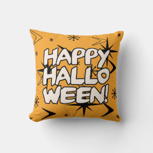 Atomic Era Happy Halloween Cushion