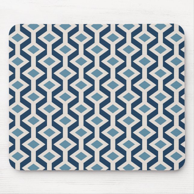 Atomic Era Inspired Geometric Pattern Mouse Mat (Front)
