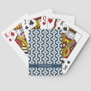 Atomic Era Inspired Geometric Pattern Playing Cards