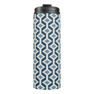 Atomic Era Inspired Geometric Pattern Thermal Tumbler