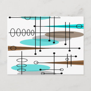 Atomic Era Inspired Mid-Century Design 13 Postcard