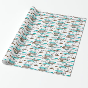 Atomic Era Inspired Mid-Century Design 13 Wrapping Paper