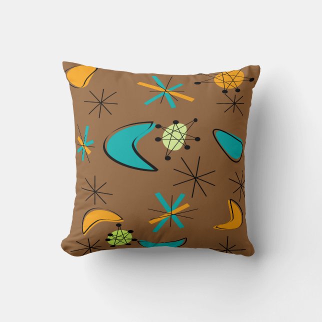 Atomic Era Inspired Pillow Design Mid-Century II (Front)