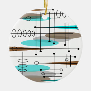 Atomic Era Mid-Century Modern Abstract Ceramic Tree Decoration