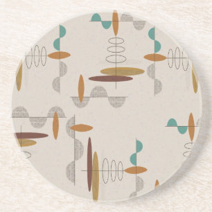 Atomic Era Mid-Century Modern Abstract Coaster