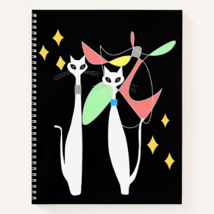 Atomic Era Mid Century Modern Cool Cat Mobile Notebook
