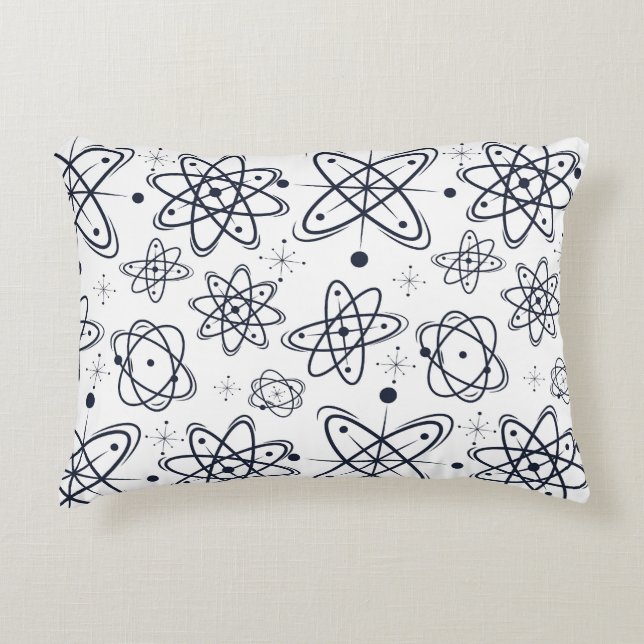 Atomic Era: Mid-Century Modern Patterns Decorative Cushion (Front)