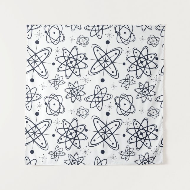 Atomic Era: Mid-Century Modern Patterns Tapestry (Front)