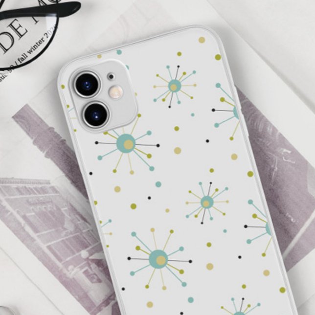 Atomic Era Starburst and Dots Mid Century Modern Case-Mate iPhone Case (Creator Uploaded)