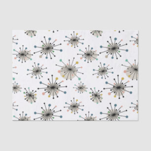 Atomic Era Starburst Retro Mid Century Modern Tissue Paper