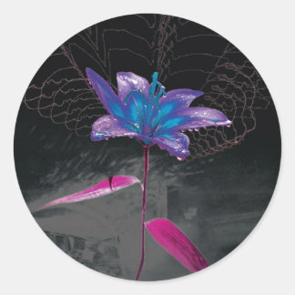 Atomic Flower Classic Round Sticker