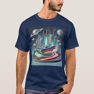 Atomic Futuristic Big Fins Coupe Car T-Shirt