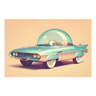 Atomic Futuristic Bubble Blaster Car  Photo Print